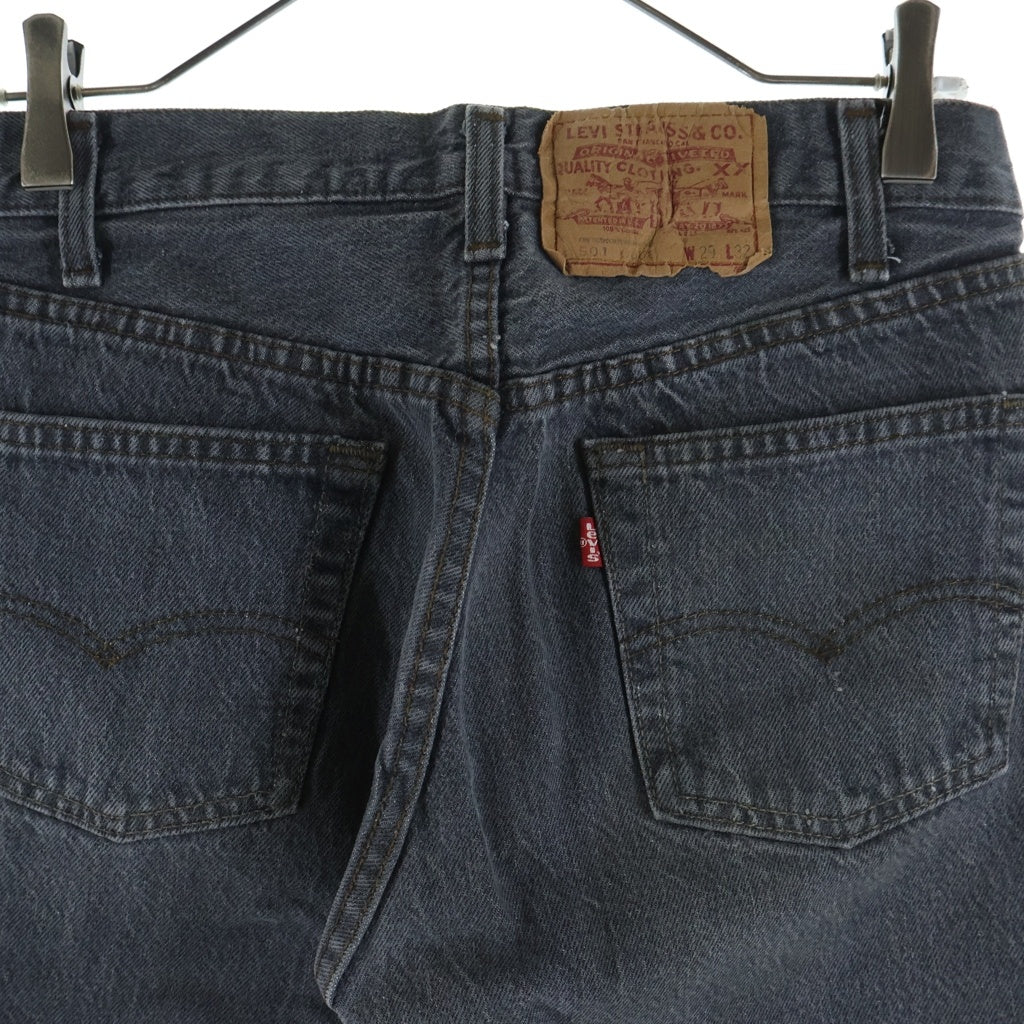 Levi's(リーバイス) 80S VINTAGE 501 ボタン裏571 先染め ボタンフライ ヴィンテージデニムパンツ ブラック 501-0658