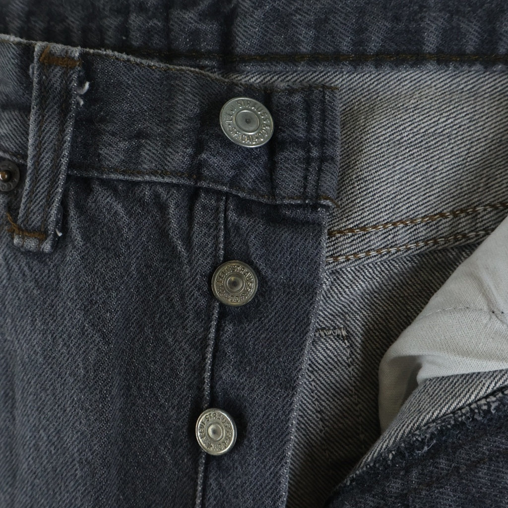 Levi's(リーバイス) 80S VINTAGE 501 ボタン裏571 先染め ボタンフライ ヴィンテージデニムパンツ ブラック 501-0658