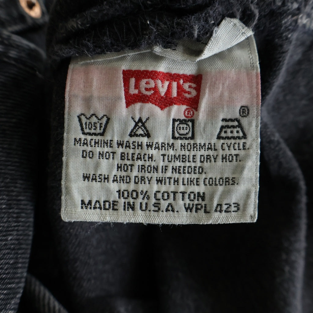 Levi's(リーバイス) 90S VINTAGE 501 ボタン裏522 後染め ボタンフライ ヴィンテージデニムパンツ ブラック 501-0660