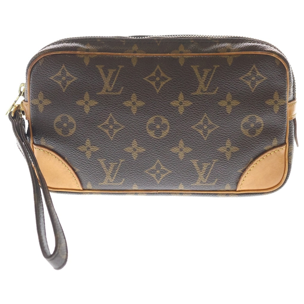 LOUIS VUITTON(ルイヴィトン) マルリードラゴンヌPM モノグラム レザー ポーチ クラッチバッグ ブラウン M51827 SL1903