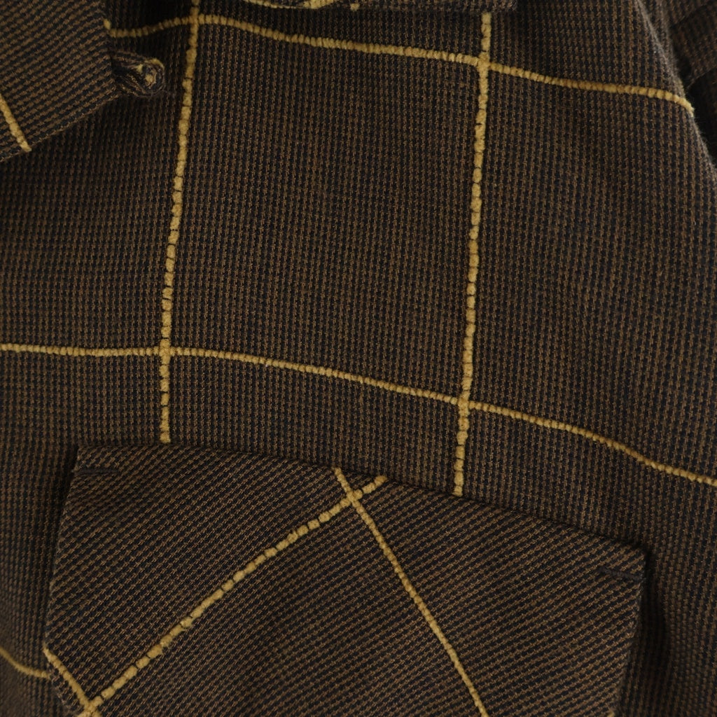 Needles(ニードルス) C.O.B. Classic Shirt グラフチェック 長袖シャツ ブラウン HM206