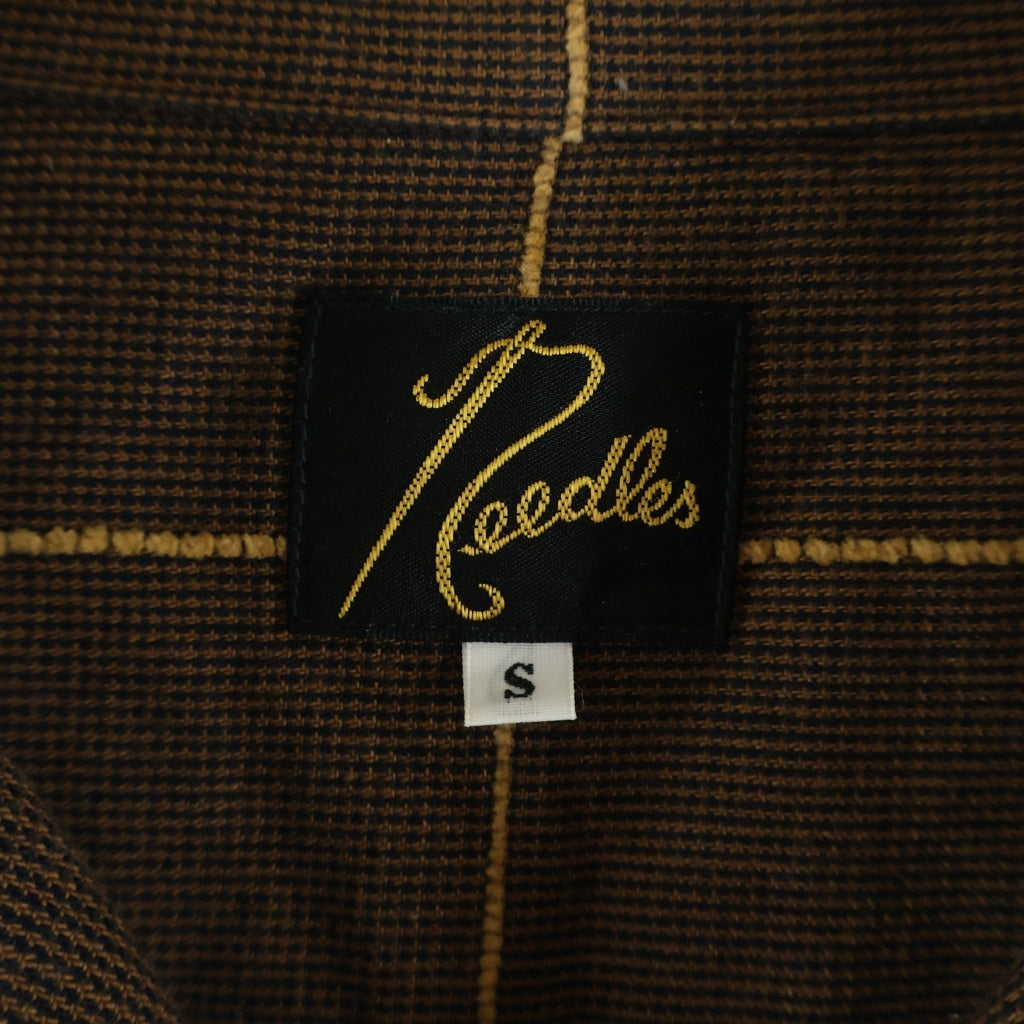 Needles(ニードルス) C.O.B. Classic Shirt グラフチェック 長袖シャツ ブラウン HM206