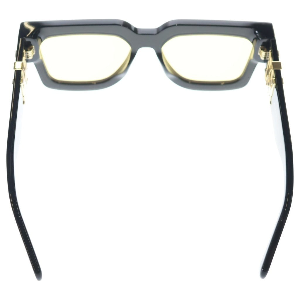 AMIRI(アミリ) JUMBO MA SUNGLASSES MAロゴ ジャンボ ウェリントンフレーム サングラス アイウェア 眼鏡 ブラック/イエロー AMACSN1001