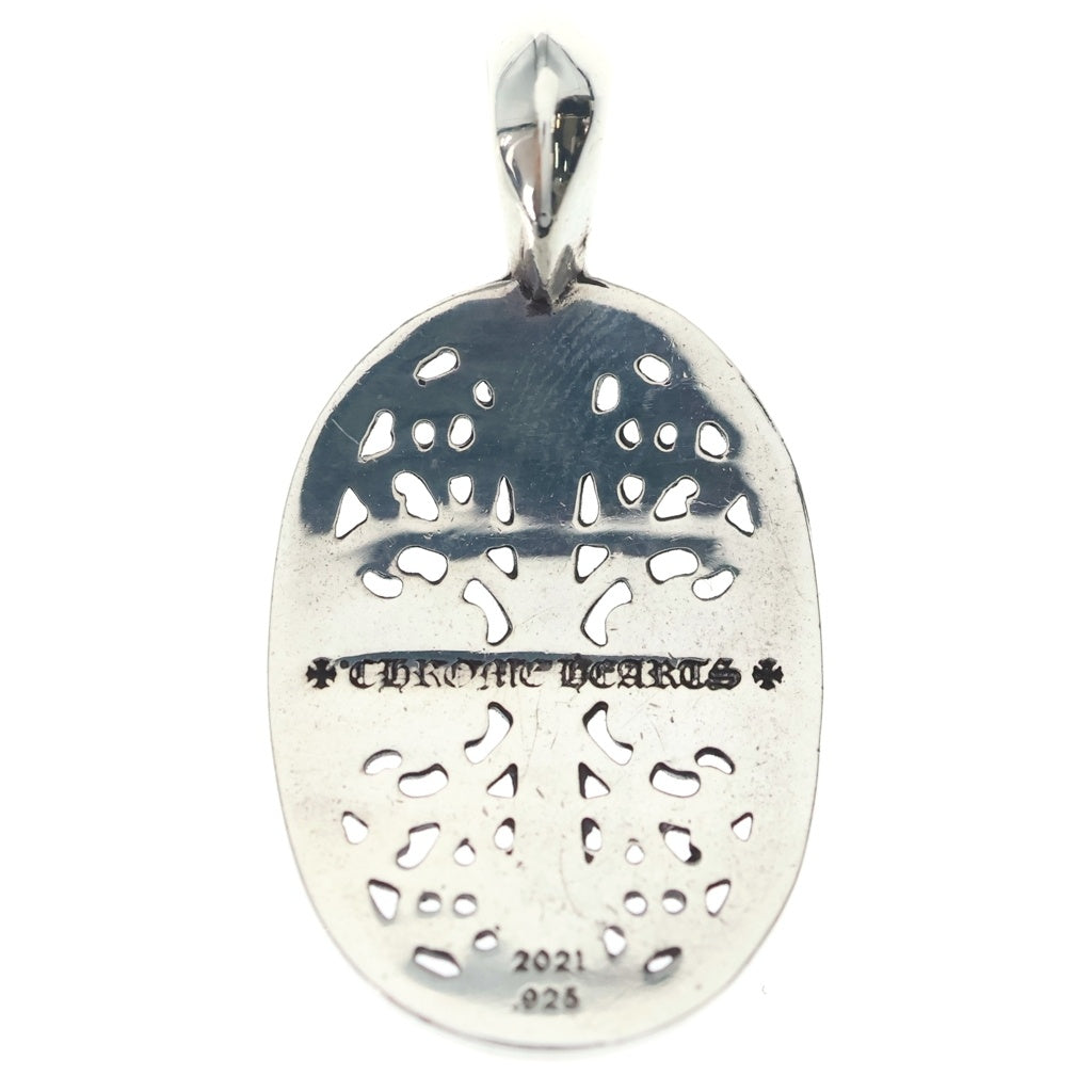 CHROME HEARTS(クロムハーツ) CLSC OVAL P/D クラシックオーバル PAVEダイヤ ペンダントトップ シルバー