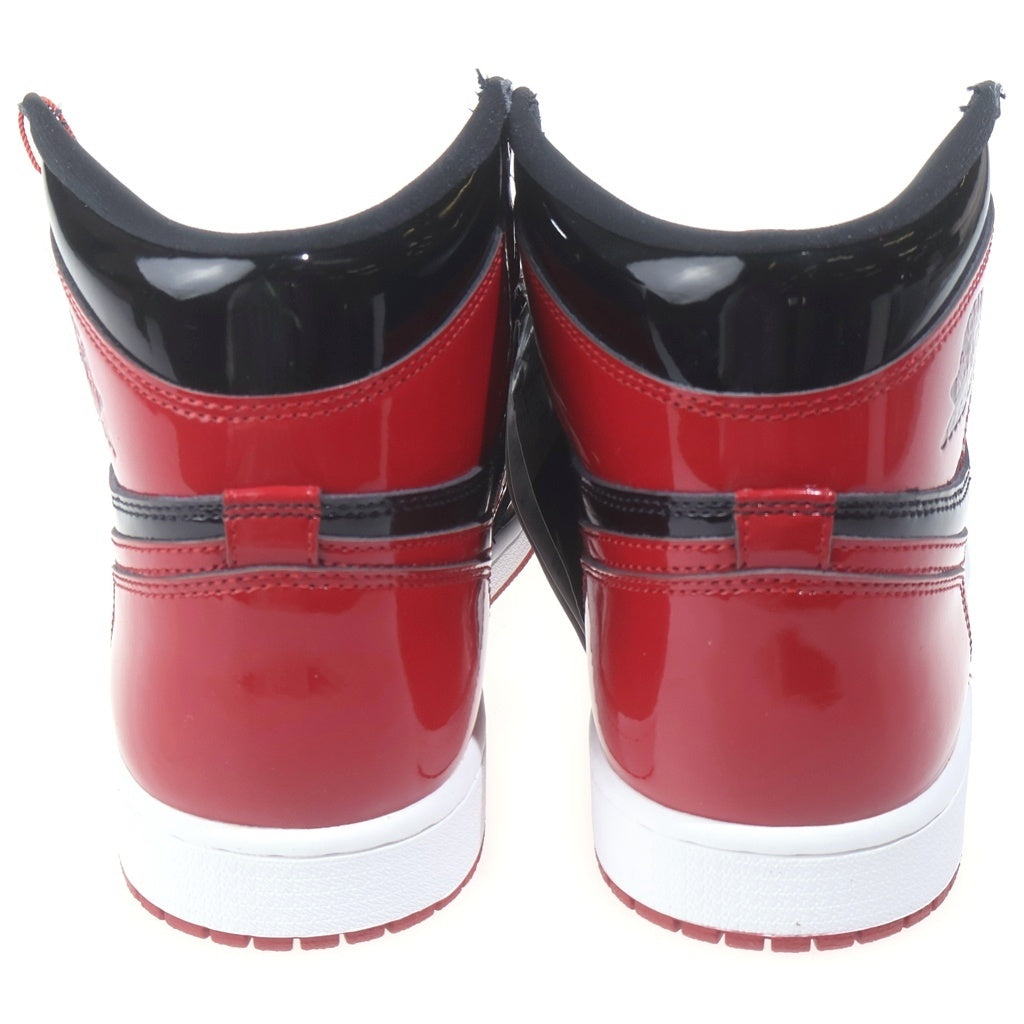 NIKE(ナイキ) AIR JORDAN 1 RETRO HIGH OG PATENT BRED エアジョーダン1 レトロ パテント ブレッド ハイカットスニーカー ブラック/レッド US10/28cm 555088-063