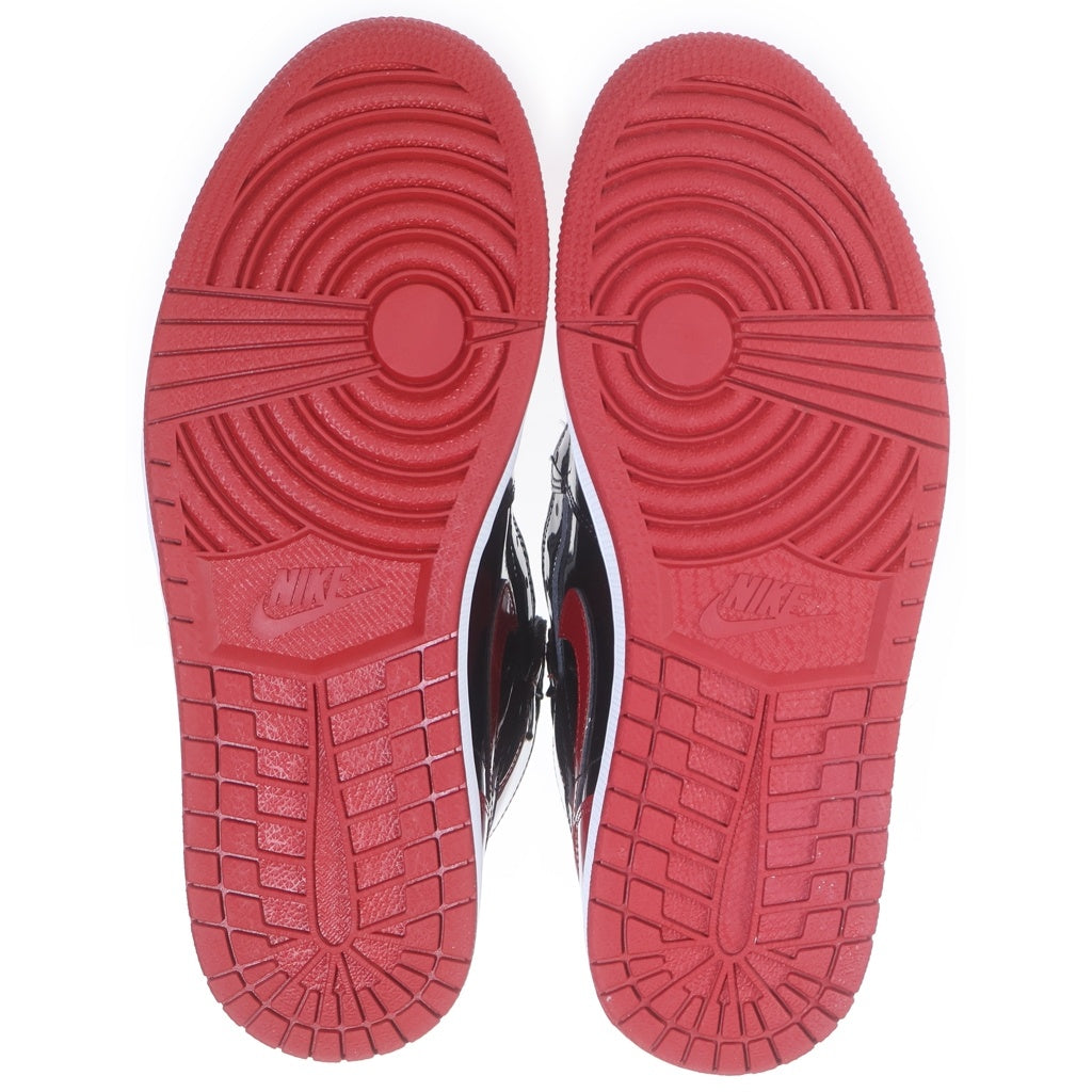 NIKE(ナイキ) AIR JORDAN 1 RETRO HIGH OG PATENT BRED エアジョーダン1 レトロ パテント ブレッド ハイカットスニーカー ブラック/レッド US10/28cm 555088-063