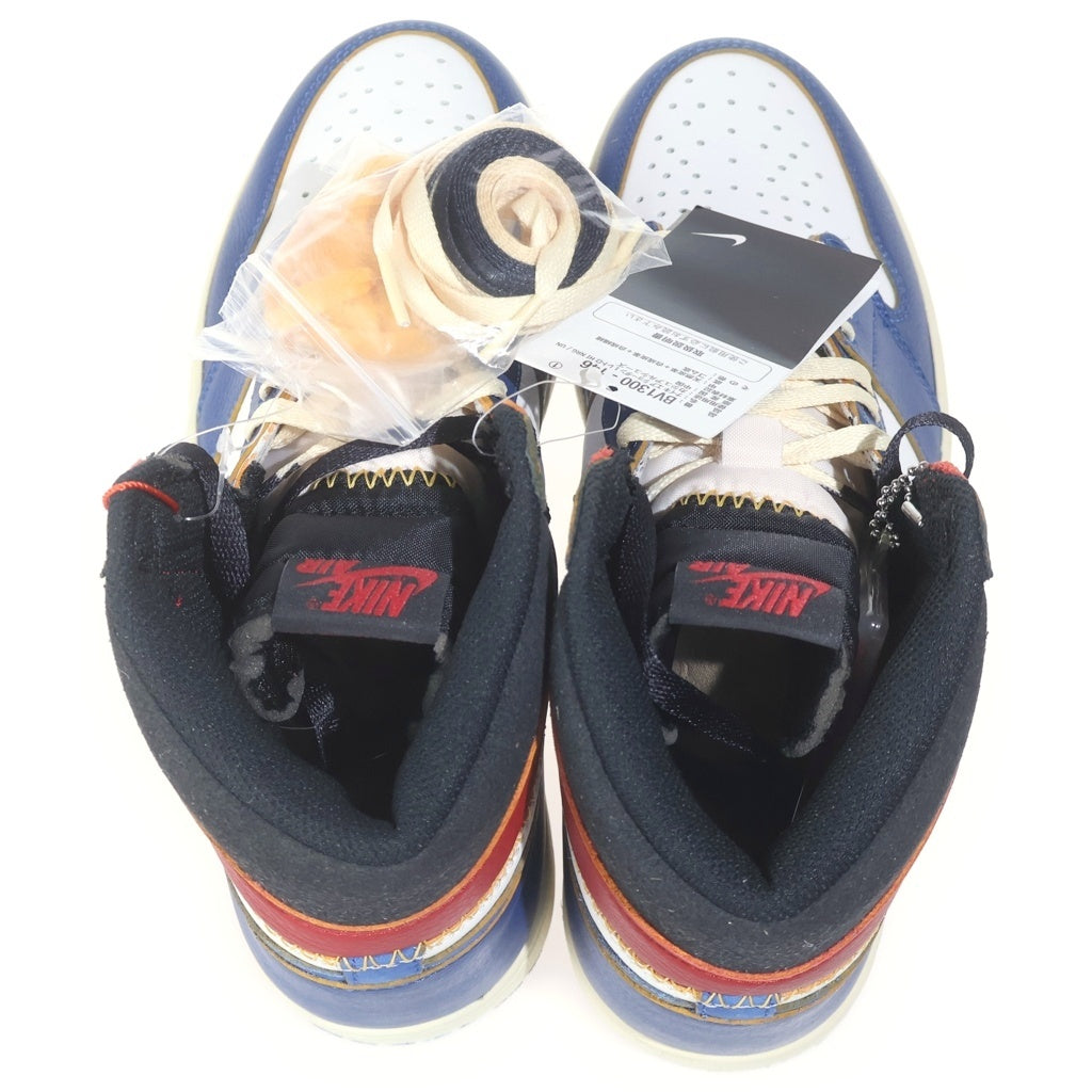 NIKE(ナイキ) ×UNION AIR JORDAN 1 RETRO HI NRG ユニオン エアジョーダン1 レトロ ハイカットスニーカー ホワイト/ブルー/レッド US10/28cm BV1300-146