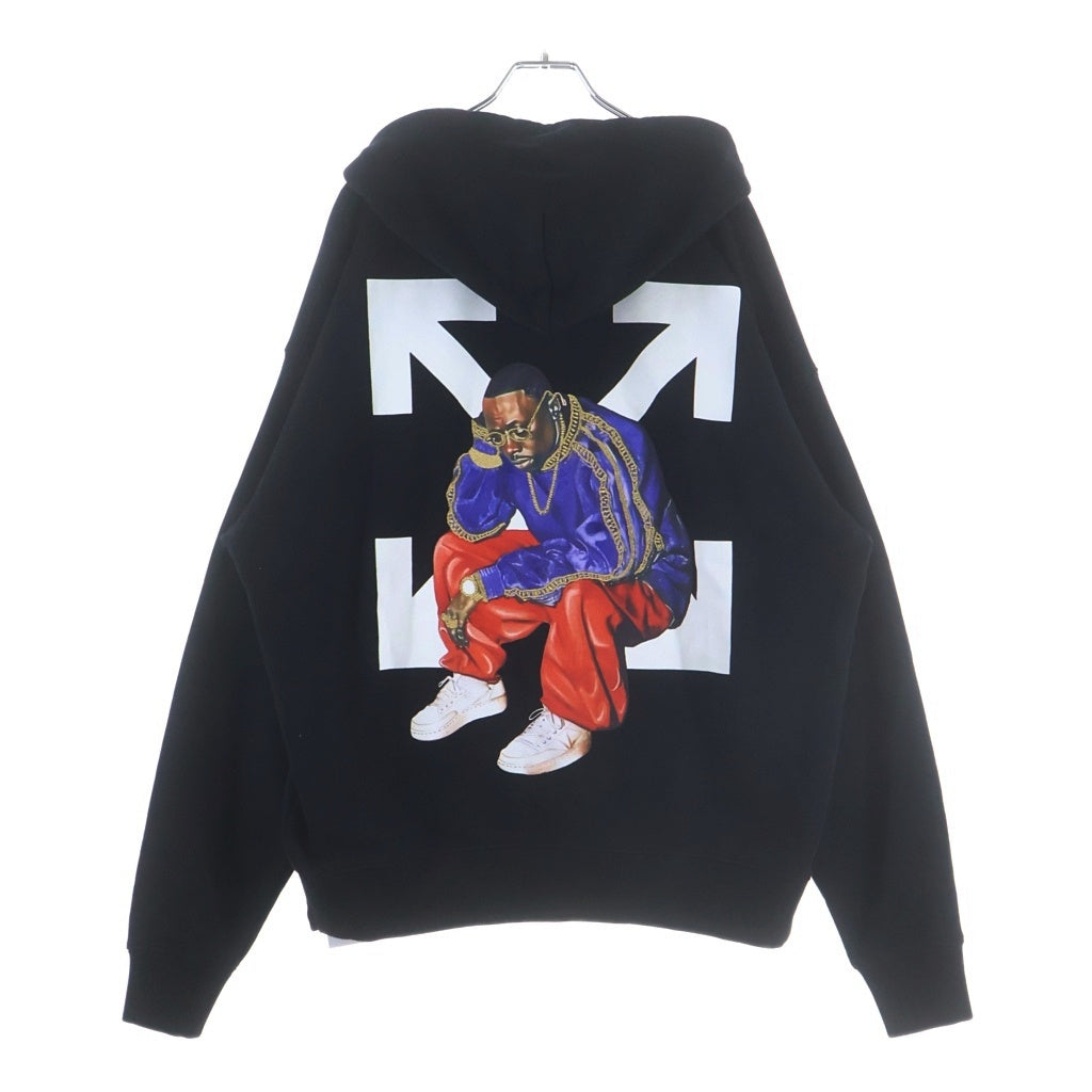 OFF-WHITE(オフホワイト) 25AW Thinkman Arrow Skate Hoodie シンクマン アロースケート バックプリント プルオーバースウェットパーカー フーディー ブラック OMBB085F25FLE00C