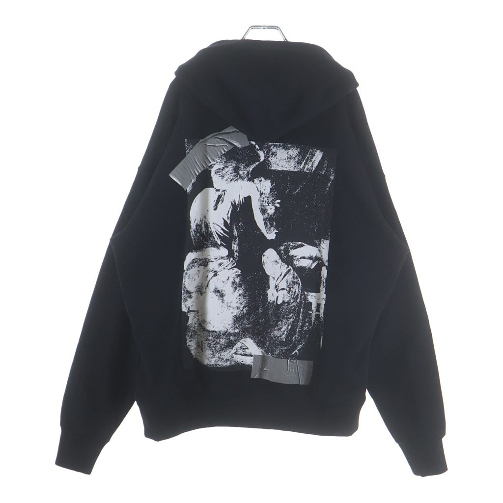OFF-WHITE(オフホワイト) 25AW Cupid Tape Skate Hoodie キューピッド テープスケート バッググラフィックプリント プルオーバースウェットパーカー ブラック OMBB085F25FLE00Y