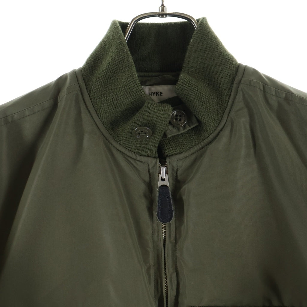 HYKE(ハイク) G8 WEP JACKET ウェップ 中わた ナイロンジャケット カーキ 162-17087