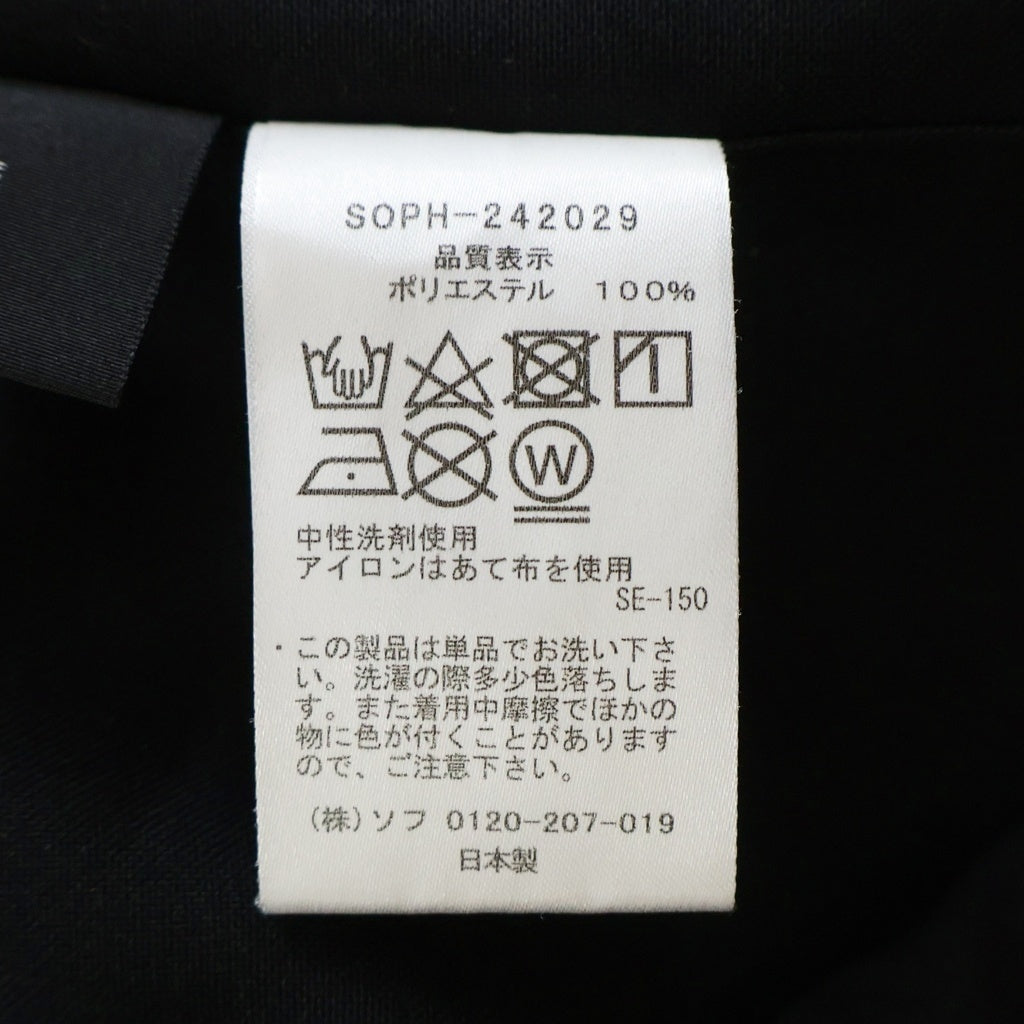 SOPHNET.(ソフネット) 24AW STRETCH WOVEN CLOTH PULLOVER SHIRT ストレッチ ウーブン クロス プルオーバー長袖シャツ ブラック SOPH-242029