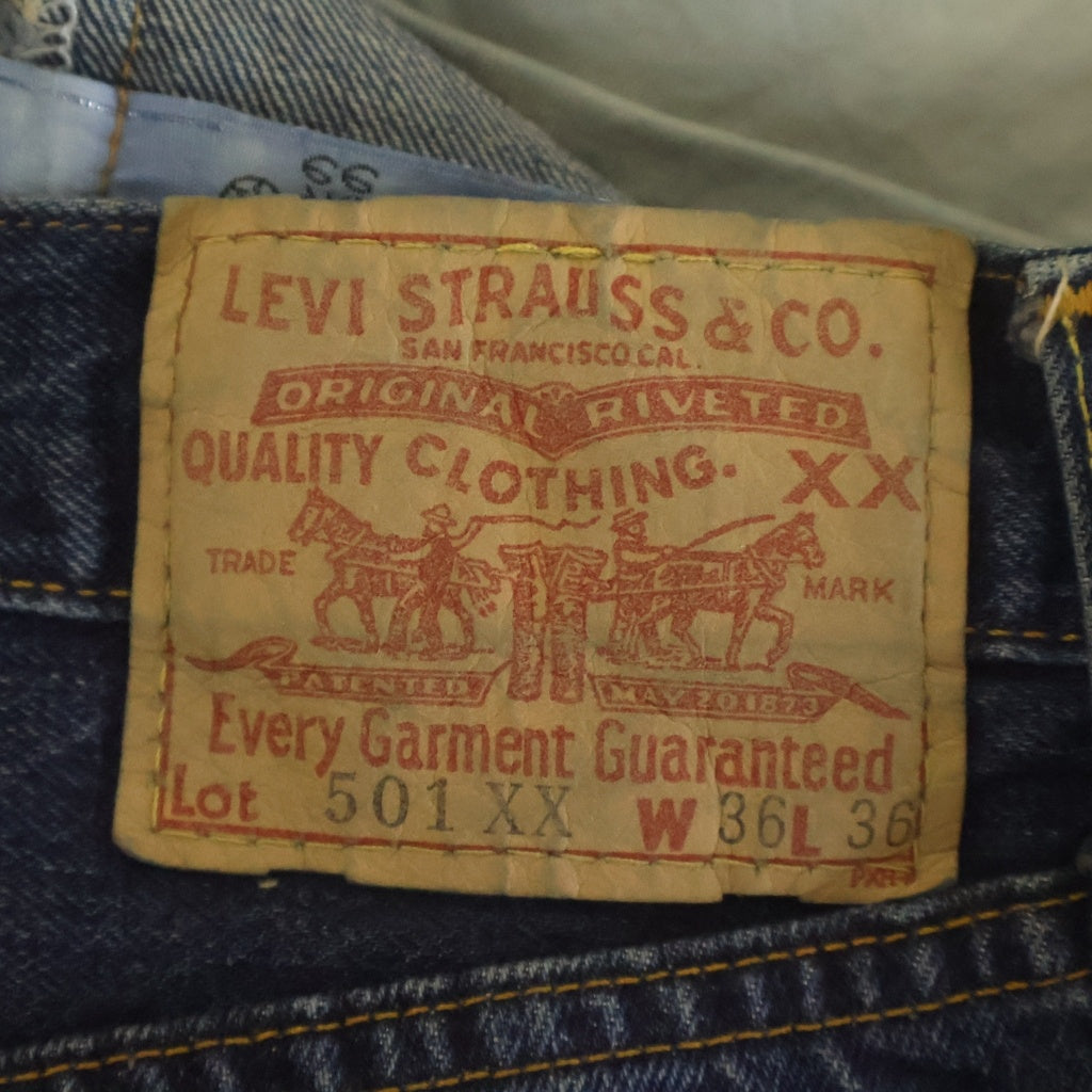 Levi's(リーバイス) 90S VINTAGE ヴィンテージ 501XX 復刻 USA製 ボタン裏555 バレンシア工場 ビッグE ボタンフライ デニムパンツ インディゴ 501-0003