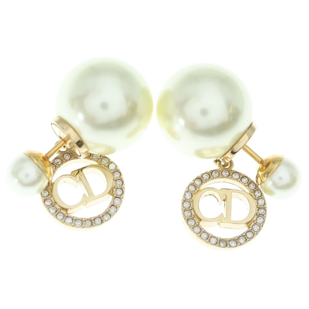 DIOR(ディオール) TRIBALES EARRINGS トライバル フェイクパール ストーン装飾 ピアス ゴールド 両耳 E2325WOMCY レディース