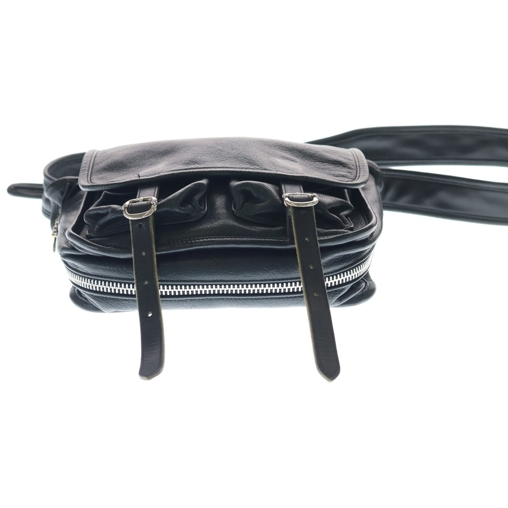 CHROME HEARTS(クロムハーツ) SHOULDER BAG-TINY ガンスリンガーストラップレザーショルダーバッグ ブラック