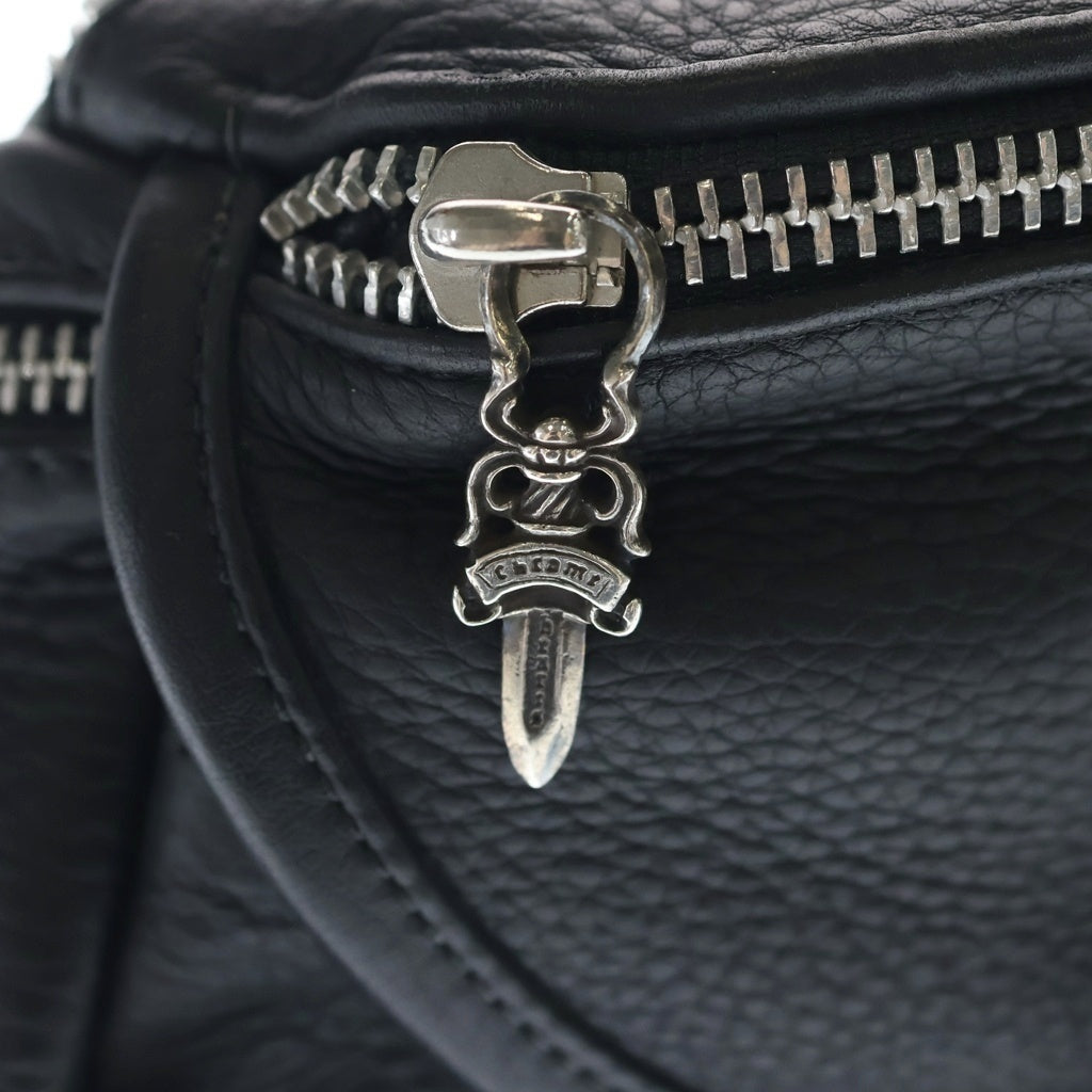 CHROME HEARTS(クロムハーツ) #1 SNAT PACK スナットパック ダガージップ ガンスリンガーベルト レザーウエストバッグ ブラック BCA378