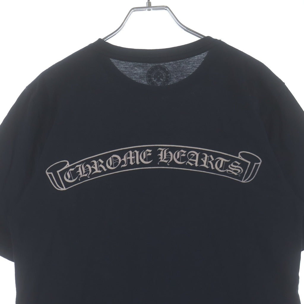 CHROME HEARTS(クロムハーツ) OLD CH T-SHIRT オールド 胸ホースシュー バックスクロールラベル プリントTシャツ 半袖クルーネックカットソー ブラック