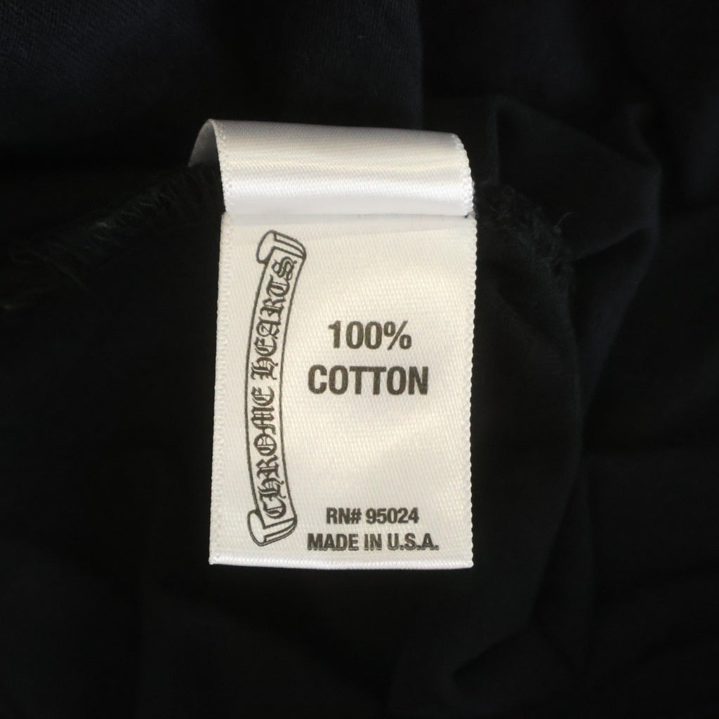 CHROME HEARTS(クロムハーツ) OLD CH T-SHIRT オールド 胸ホースシュー バックスクロールラベル プリントTシャツ 半袖クルーネックカットソー ブラック