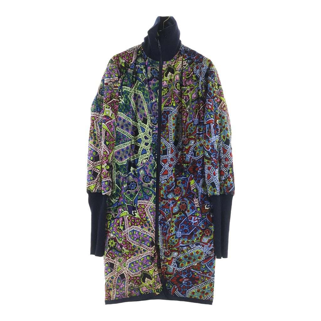 Y's(ワイズ) 15AW 裏地キルティング ウール混 リバーシブルロングコート レディース ネイビー YY-C06-804