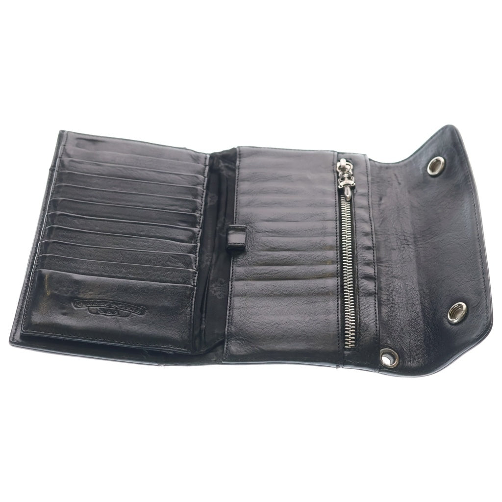 CHROME HEARTS(クロムハーツ) WAVE ウェーブ レザーウォレット 財布 ブラック