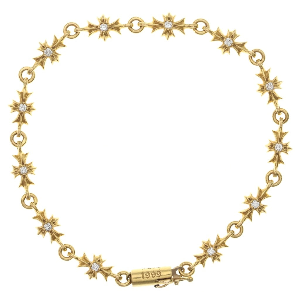 CHROME HEARTS(クロムハーツ) 22K TNY E CH PLS P/DIA タイニーE CHプラス ブレスレット PAVEダイヤ ゴールド BCA026 レディース