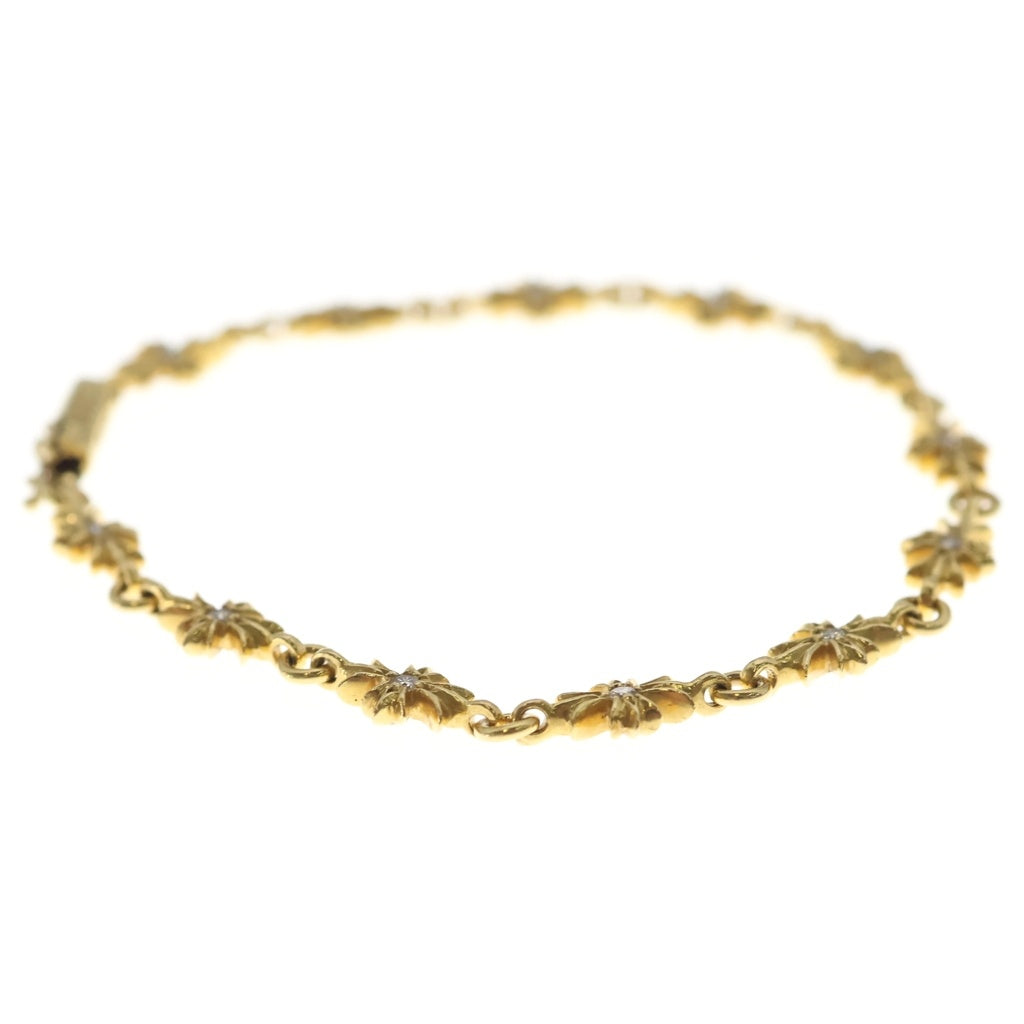 CHROME HEARTS(クロムハーツ) 22K TNY E CH PLS P/DIA タイニーE CHプラス ブレスレット PAVEダイヤ ゴールド BCA026 レディース