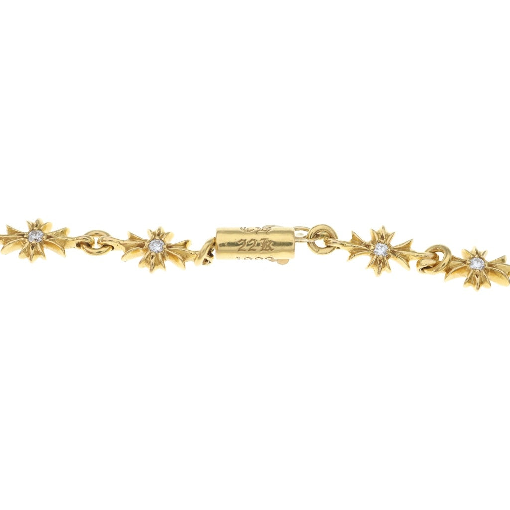 CHROME HEARTS(クロムハーツ) 22K TNY E CH PLS P/DIA タイニーE CHプラス ブレスレット PAVEダイヤ ゴールド BCA026 レディース