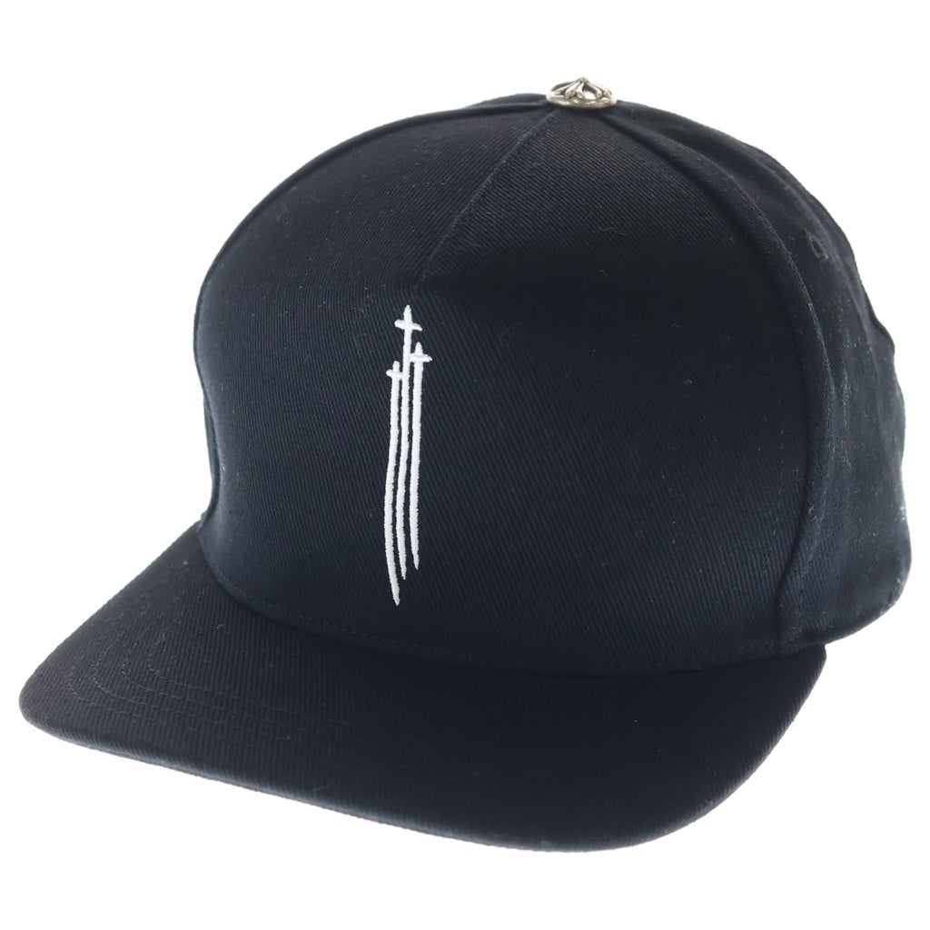 CHROME HEARTS(クロムハーツ) RS3 BASEBALL CAP フロントモチーフ刺繍 クロスボール ベースボールキャップ 帽子 ブラック