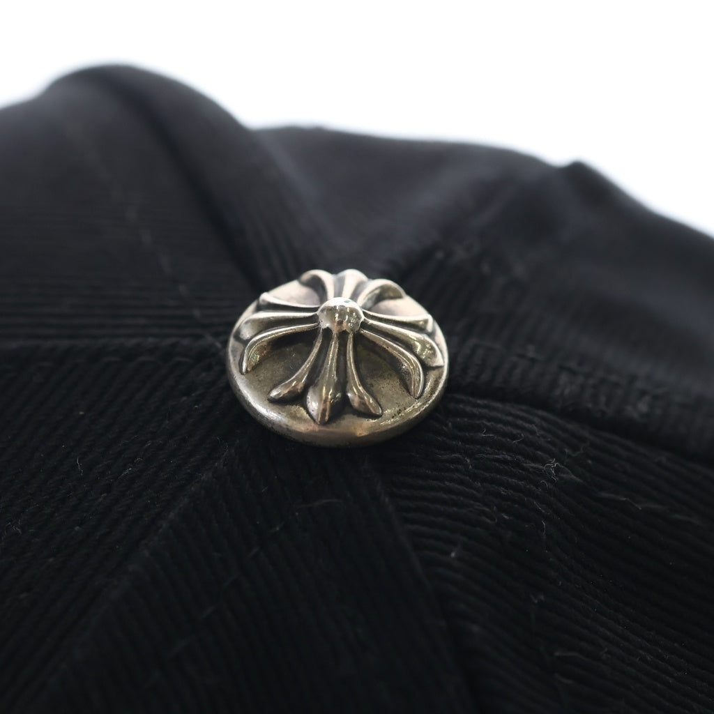 CHROME HEARTS(クロムハーツ) RS3 BASEBALL CAP フロントモチーフ刺繍 クロスボール ベースボールキャップ 帽子 ブラック