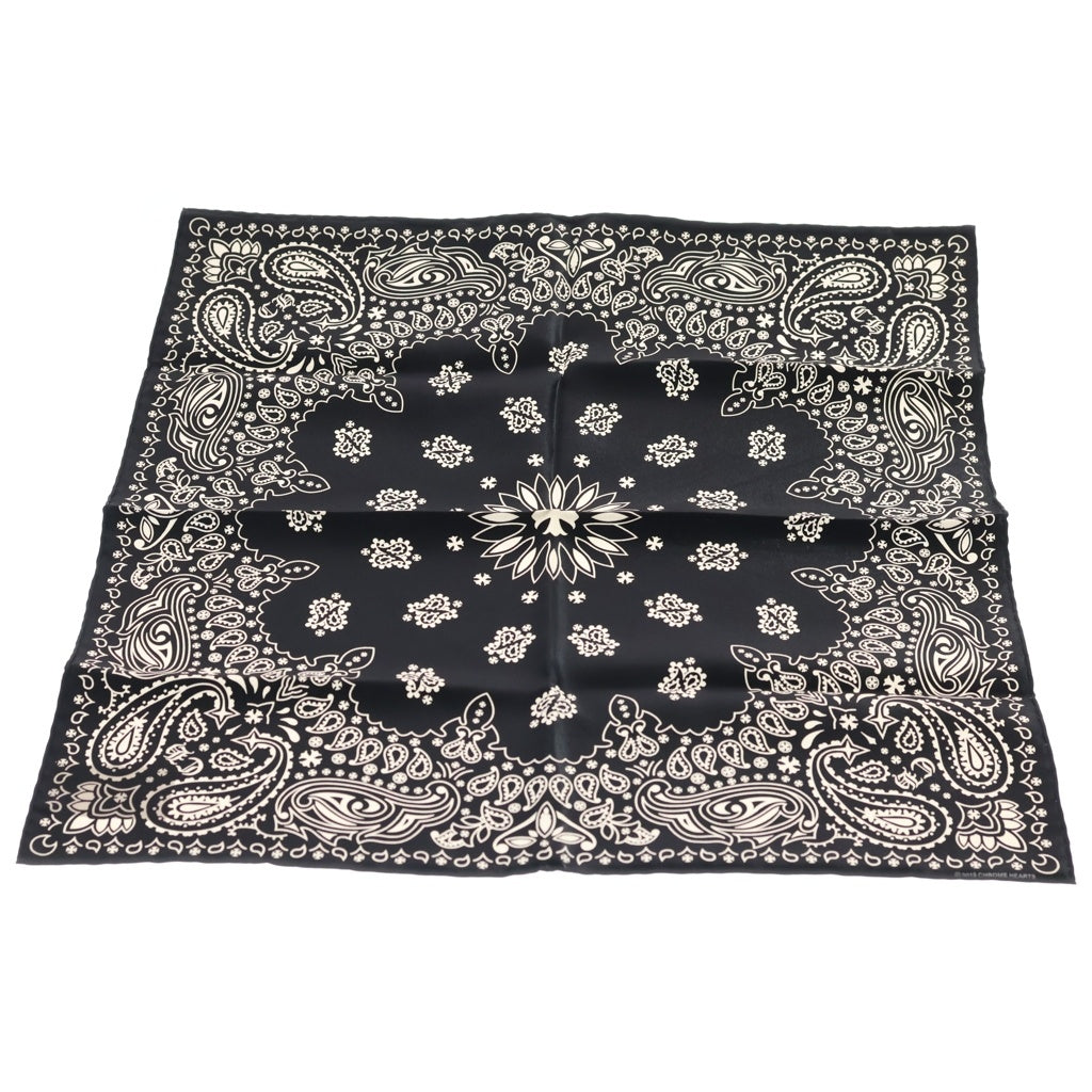 CHROME HEARTS(クロムハーツ) SILK BANDANA SCARF CHプラス シルク バンダナスカーフ ブラック