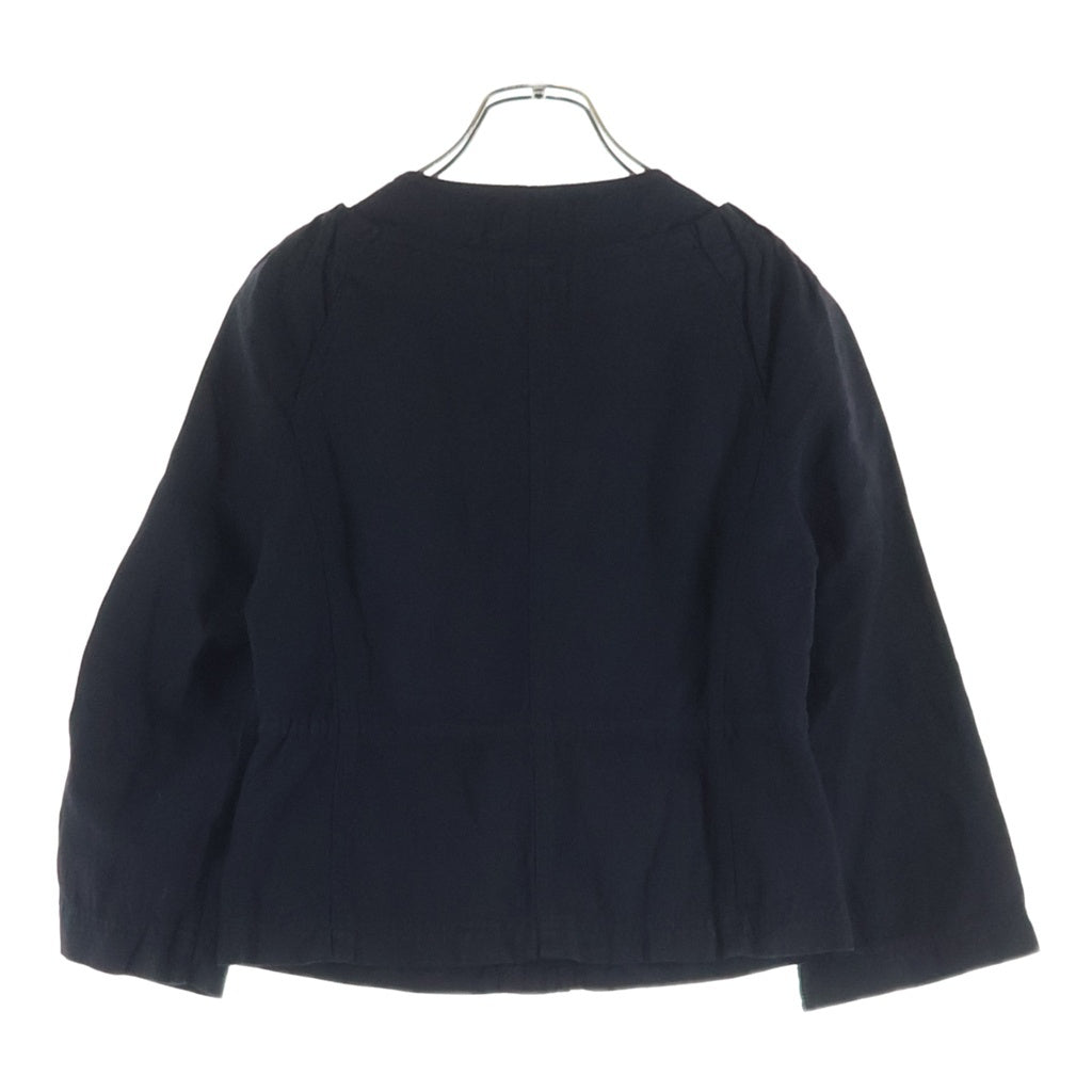 hussein chalayan(フセインチャラヤン) リネン混 ロングスリーブ ブラウス ボタンカーディガン レディース ブラック HDM550T