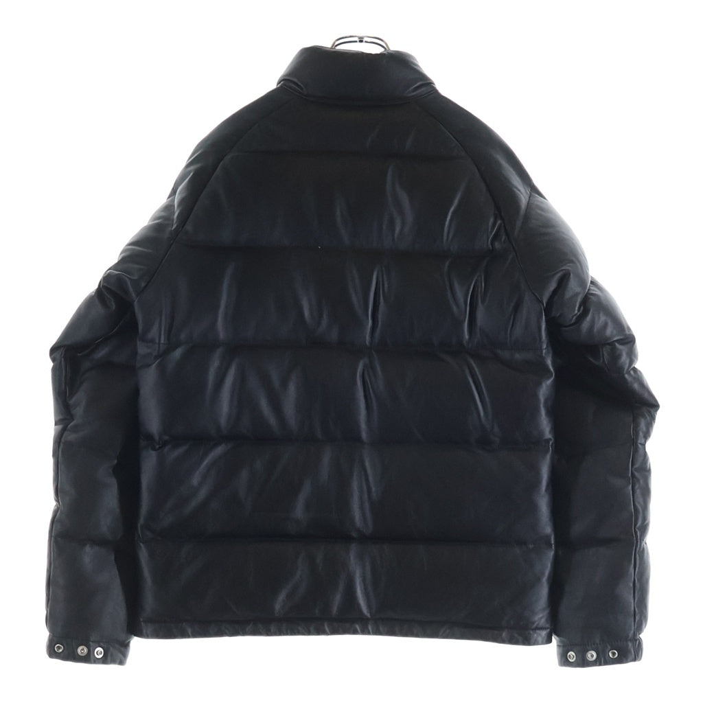 A BATHING APE(アベイシングエイプ) LETHER CLASSIC DOWN JACKET シープスキン 羊皮 レザー クラッシック ダウン ジャケット ブラック 001HJB801009X