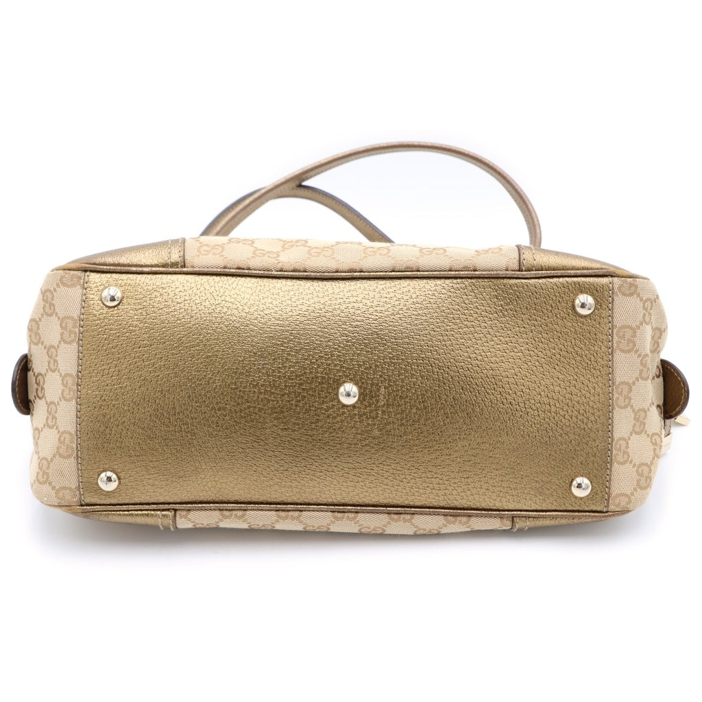 GUCCI(グッチ) PRINCY MINI BOSTON GGキャンバス プリンシーミニボストンバッグ ゴールド 161720 レディース