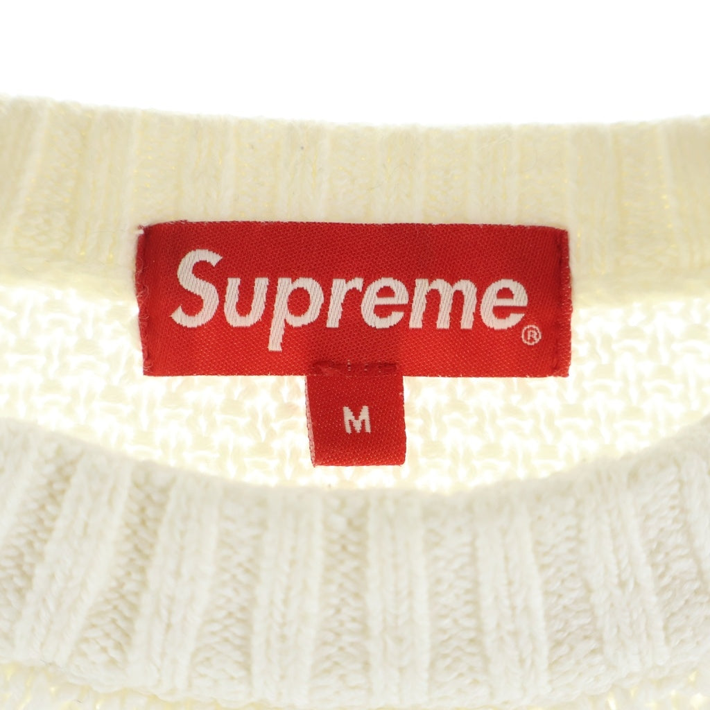 SUPREME(シュプリーム) 20AW Textured Small Box Sweater テクスチャー スモールボックスロゴ ニットスウェット セーター ホワイト