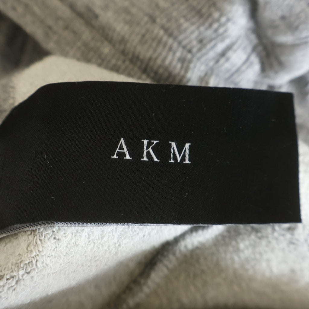 AKM(エーケーエム) ×BROWN BUNNY DIAGONAL ZIP BIKER -COMFORT ブラウンバニー ストレッチ バイカースウェットパンツ グレー ZJ060-CNU079