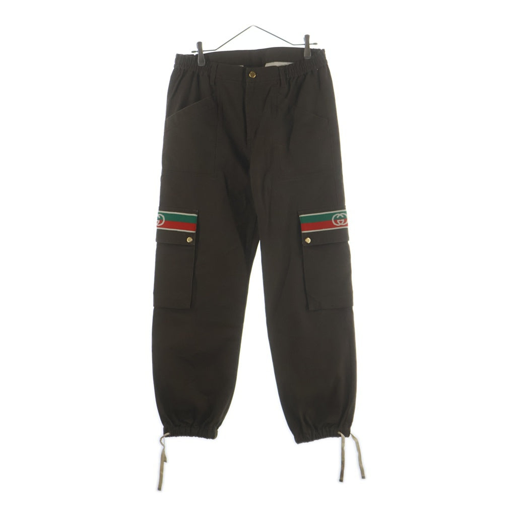 GUCCI(グッチ) インターロッキングG シェリーライン コットンカーゴパンツ オリーブ 623986 XDBA7