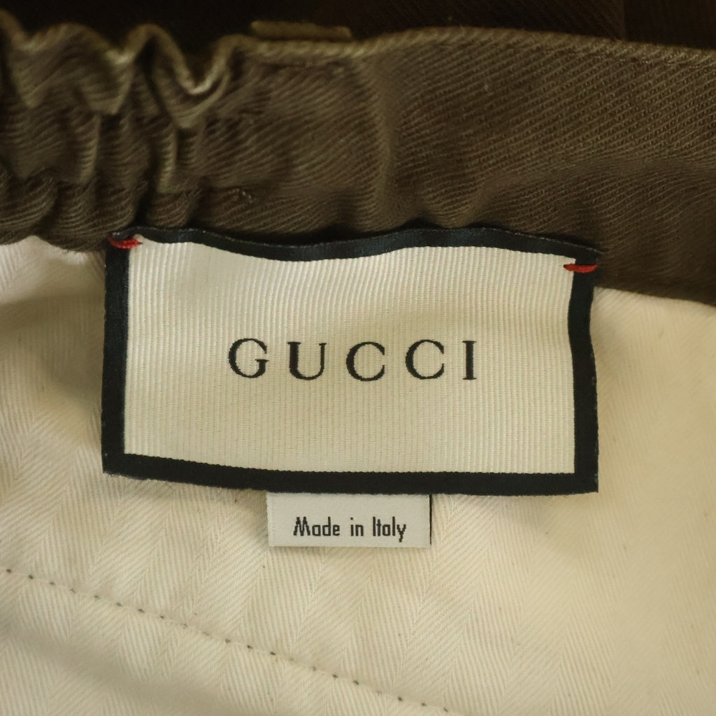 GUCCI(グッチ) インターロッキングG シェリーライン コットンカーゴパンツ オリーブ 623986 XDBA7