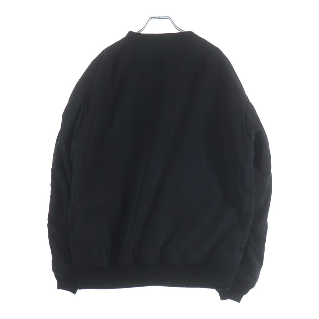 AVIREX(アヴィレックス) ROARGUNS別注 TYPE MA-1 CREW NECK WAPPEN CUSTOM 袖ワッペンカスタム 中綿クルーネックプルオーバー ブラック 6182197