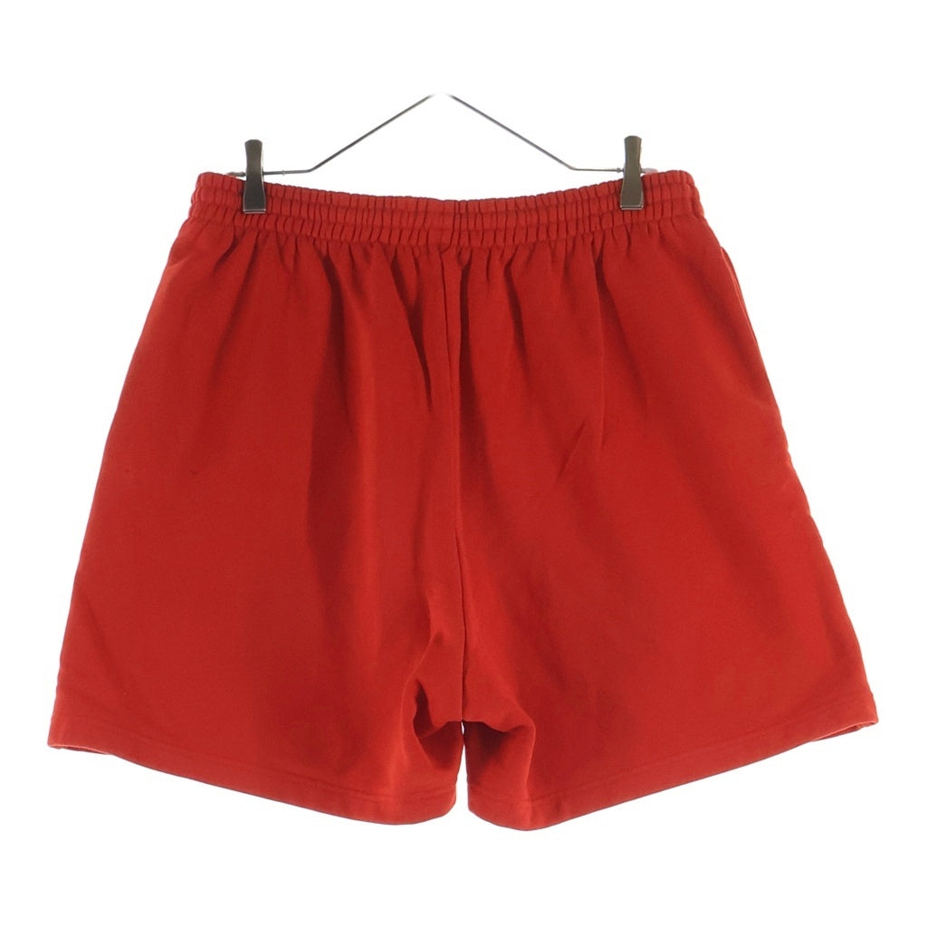 BALENCIAGA(バレンシアガ) 22SS Political Campaign Sweat Shorts ポリティカル キャンペーンロゴ刺繍 スウェットショーツ ハーフパンツ レッド 676137 TKVI9