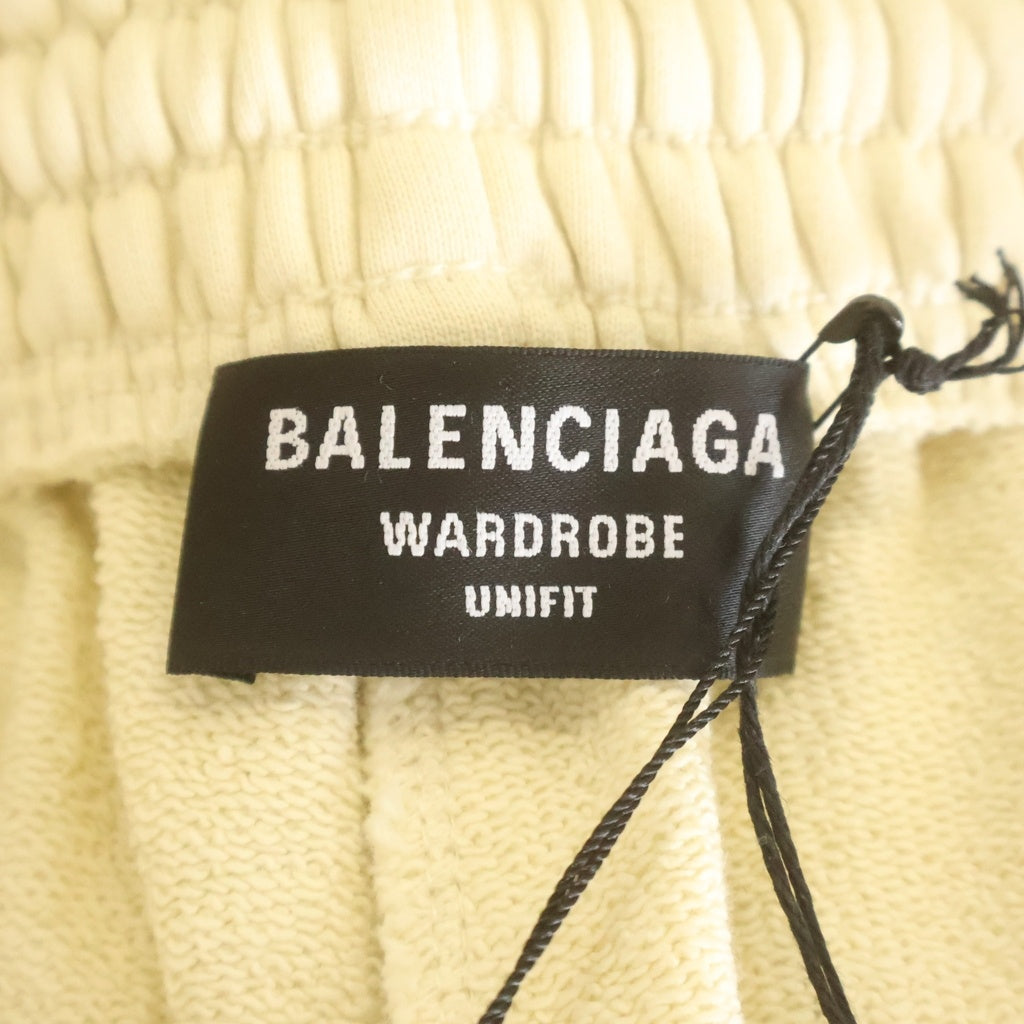 BALENCIAGA(バレンシアガ) 22SS Political Campaign Sweat Shorts ポリティカル キャンペーンロゴ刺繍 スウェットショーツ ハーフパンツ ベージュ 676137 TKVI9