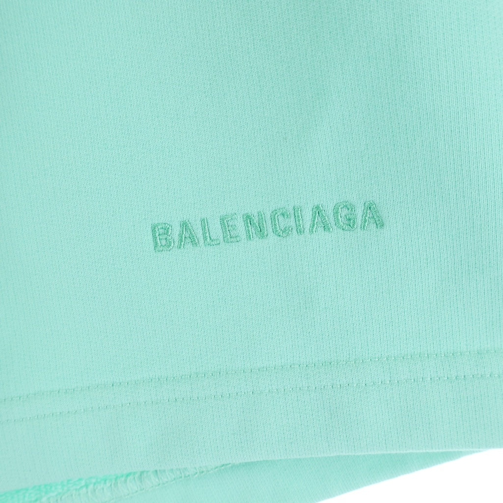 BALENCIAGA(バレンシアガ) 22AW BB Embroidered Logo Shorts BBロゴ刺繍 スウェットショーツ ハーフパンツ ミントグリーン 674591 TLVB8