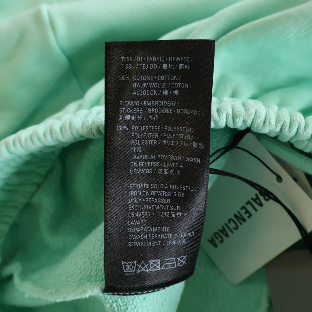 BALENCIAGA(バレンシアガ) 22AW BB Embroidered Logo Shorts BBロゴ刺繍 スウェットショーツ ハーフパンツ ミントグリーン 674591 TLVB8