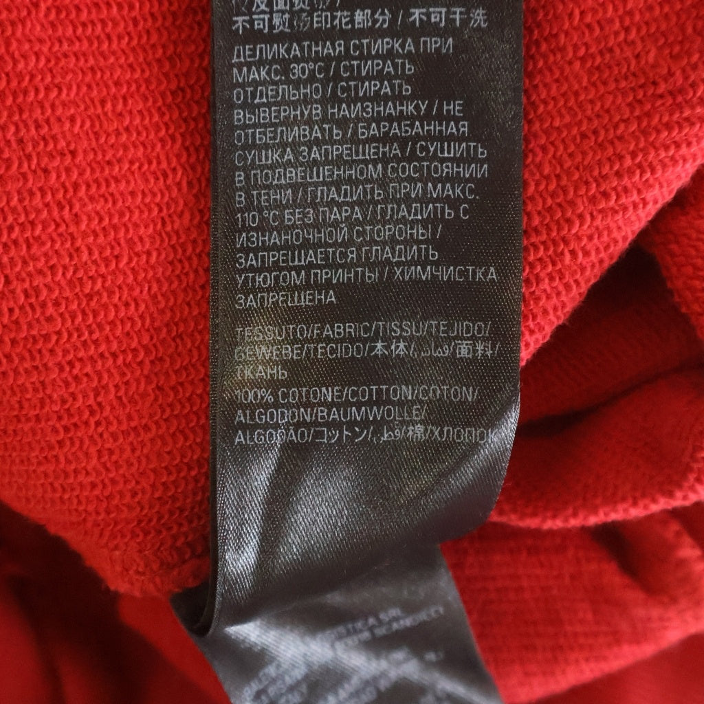 BALENCIAGA(バレンシアガ) 23AW Faux Logo Round Hem Hoodie フェイクロゴ ダメージ加工 プルオーバースウェットパーカー フーディー レッド 761458 TPVE3