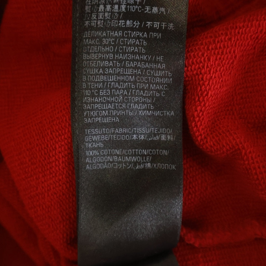 BALENCIAGA(バレンシアガ) 23AW Faux Logo Round Hem Hoodie フェイクロゴ ダメージ加工 プルオーバースウェットパーカー フーディー レッド 761458 TPVE3