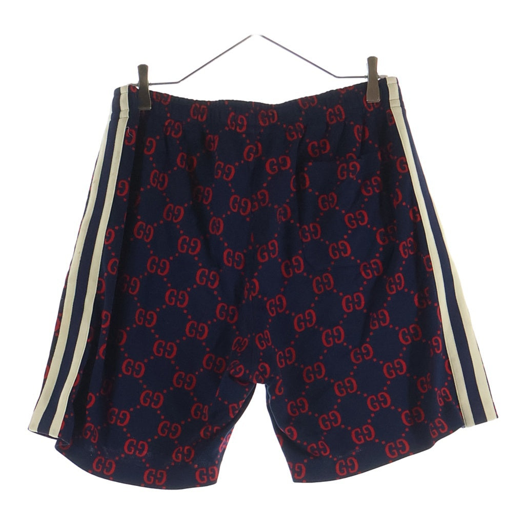 GUCCI(グッチ) 18SS GG Jaquard Jersey Shorts GGジャガード総柄 ショートパンツ ショーツ ハーフパンツ ネイビー/レッド 474632 X9L14