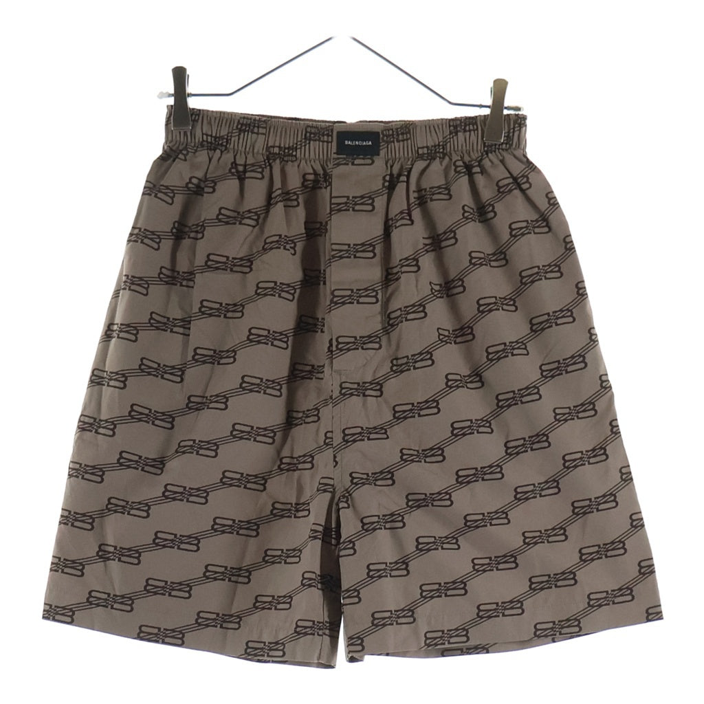 BALENCIAGA(バレンシアガ) 22AW BBモノグラムロゴ総柄ショーツ ハーフパンツ ベージュ 672410 TML36