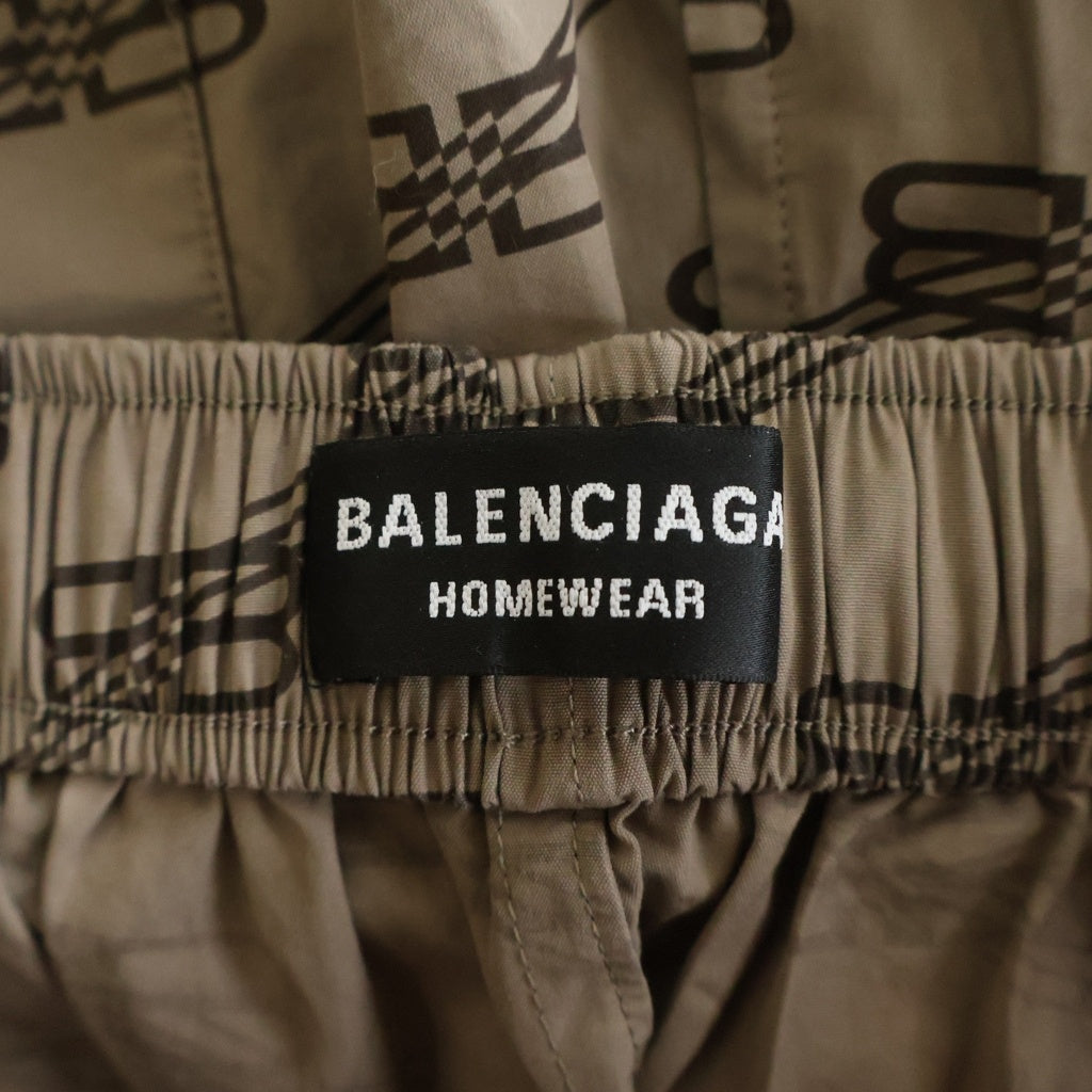 BALENCIAGA(バレンシアガ) 22AW BBモノグラムロゴ総柄ショーツ ハーフパンツ ベージュ 672410 TML36