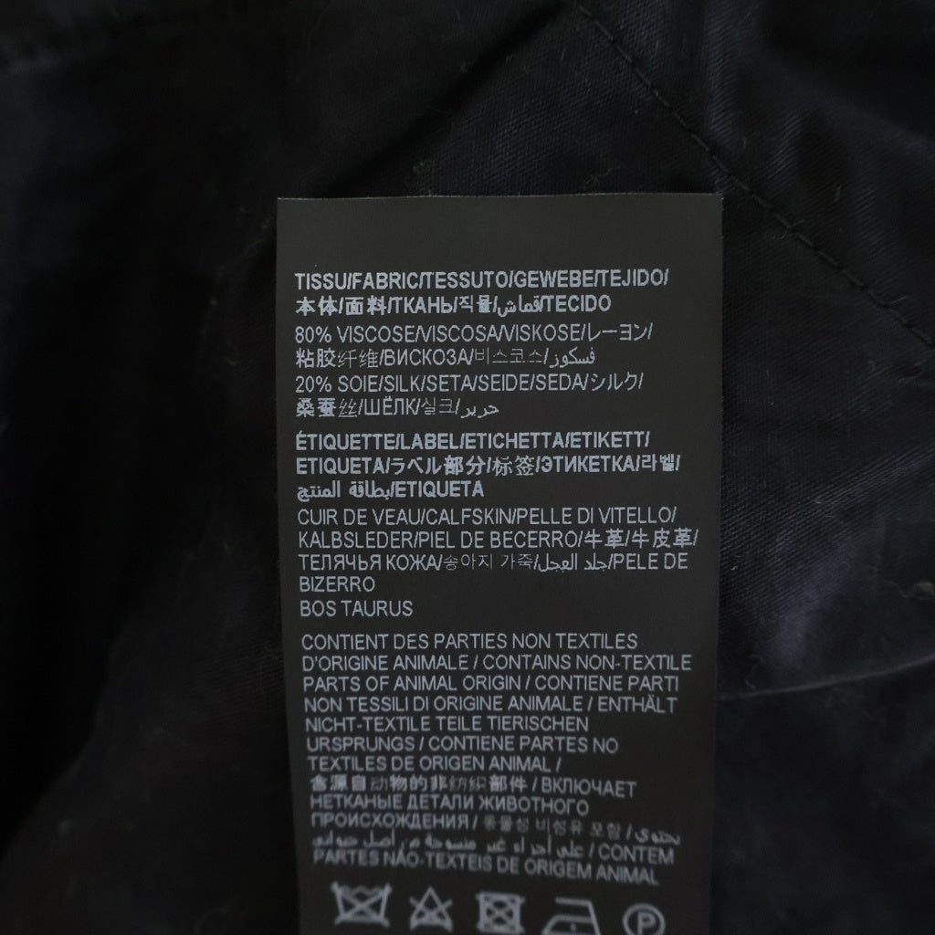 SAINT LAURENT PARIS(サンローランパリ) ベロア ボタンフライ ワイドロングパンツ ブラック 704607 Y05PA
