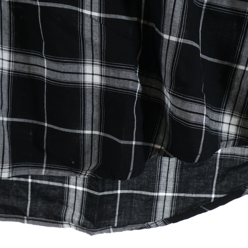 BALENCIAGA(バレンシアガ) Back Logo Check L/S Shirt バックロゴ チェック柄 長袖ボタンダウンシャツ ブラック/ホワイト 556878 TDM03