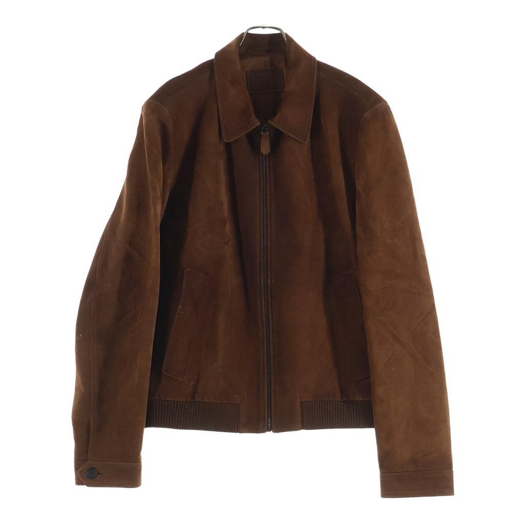 PRADA(プラダ) スウェードレザージャケット ジップアップブルゾン ブラウン UPW046