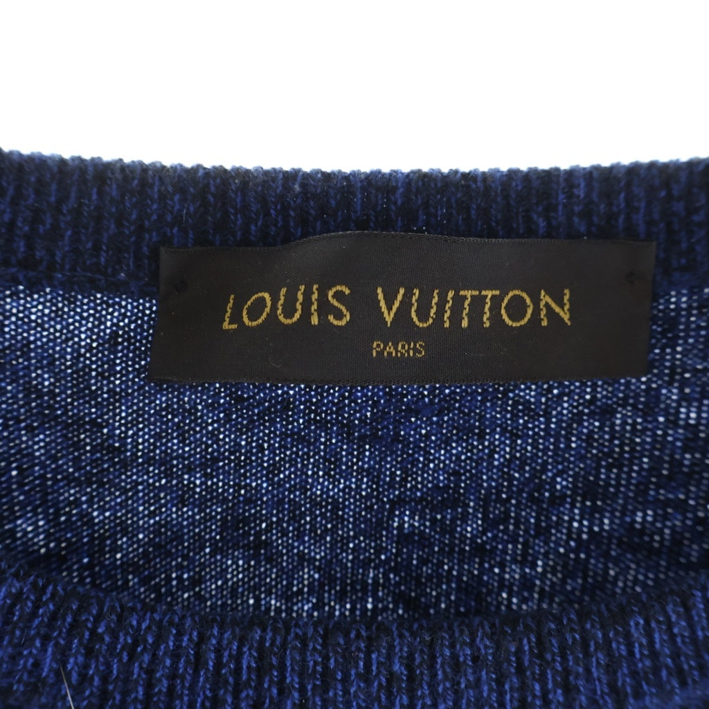 LOUIS VUITTON(ルイヴィトン) クルーネック カシミヤニットセーター ブルー RM161Q KC7 H7N43W